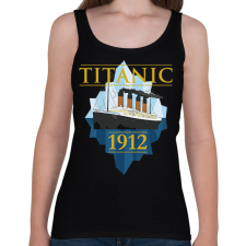 PRINTFASHION Titanic 1912 - Női atléta - Fekete női trikó