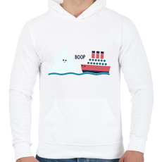 PRINTFASHION Titanic boop - Férfi kapucnis pulóver - Fehér