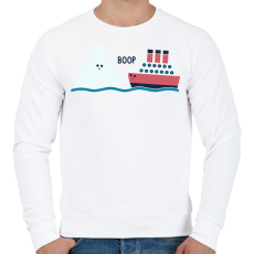 PRINTFASHION Titanic boop - Férfi pulóver - Fehér