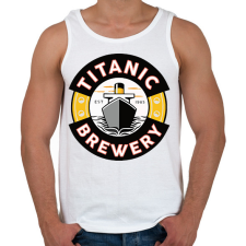 PRINTFASHION Titanic brewery - Férfi atléta - Fehér atléta, trikó