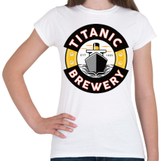 PRINTFASHION Titanic brewery - Női póló - Fehér