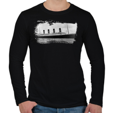 PRINTFASHION Titanic hajó - Férfi hosszú ujjú póló - Fekete