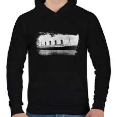 PRINTFASHION Titanic hajó - Férfi kapucnis pulóver - Fekete