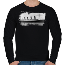 PRINTFASHION Titanic hajó - Férfi pulóver - Fekete férfi pulóver, kardigán
