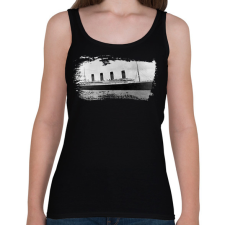 PRINTFASHION Titanic hajó - Női atléta - Fekete női trikó