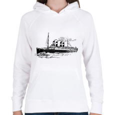 PRINTFASHION Titanic - Női kapucnis pulóver - Fehér
