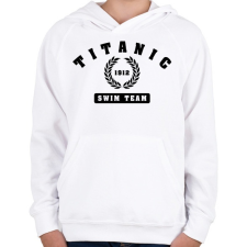 PRINTFASHION titanic-swim-team-black - Gyerek kapucnis pulóver - Fehér gyerek pulóver, kardigán