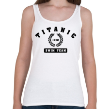 PRINTFASHION titanic-swim-team-black - Női atléta - Fehér női trikó