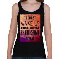 PRINTFASHION To do list - Női atléta - Fekete női trikó