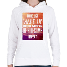 PRINTFASHION To do list - Női kapucnis pulóver - Fehér