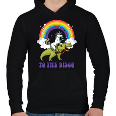 PRINTFASHION To the disco - Férfi kapucnis pulóver - Fekete