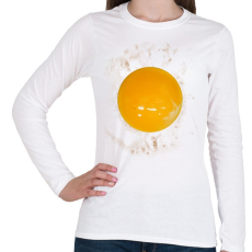 PRINTFASHION Tojás - Női hosszú ujjú póló - Fehér