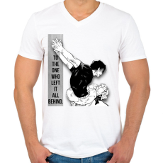 PRINTFASHION Toji Fushiguro - Férfi V-nyakú póló - Fehér