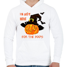 PRINTFASHION Tök boszorkány - Férfi kapucnis pulóver - Fehér férfi pulóver, kardigán