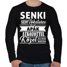 PRINTFASHION Tökéletes APA - Férfi hosszú ujjú póló - Fekete