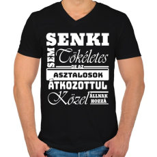 PRINTFASHION Tökéletes asztalos - Férfi V-nyakú póló - Fekete