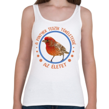 PRINTFASHION Tökéletes élet - Pinty - Női atléta - Fehér női trikó