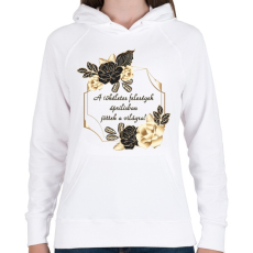 PRINTFASHION Tökéletes feleség szülinapja április - Női kapucnis pulóver - Fehér