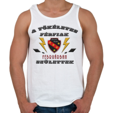 PRINTFASHION Tökéletes férfi február - Férfi atléta - Fehér atléta, trikó