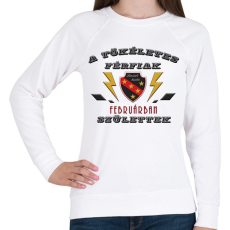 PRINTFASHION Tökéletes férfi február - Női pulóver - Fehér