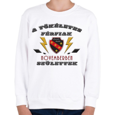 PRINTFASHION Tökéletes férfi november - Gyerek pulóver - Fehér gyerek pulóver, kardigán
