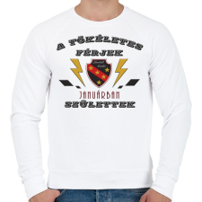 PRINTFASHION Tökéletes férjek január - Férfi pulóver - Fehér férfi pulóver, kardigán