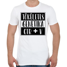 PRINTFASHION Tökéletes genetika Ctr+V - Férfi póló - Fehér férfi póló
