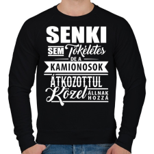 PRINTFASHION Tökéletes kamionos - Férfi pulóver - Fekete férfi pulóver, kardigán