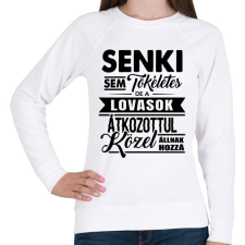 PRINTFASHION Tökéletes lovasok - Női pulóver - Fehér női pulóver, kardigán