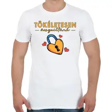 PRINTFASHION Tökéletesen összeillünk - Páros póló - Férfi póló - Fehér