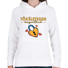 PRINTFASHION Tökéletesen összeillünk - Páros póló - Női kapucnis pulóver - Fehér