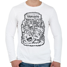 PRINTFASHION Tökfej - Férfi hosszú ujjú póló - Fehér