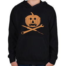 PRINTFASHION Tökfej szerelő - Gyerek kapucnis pulóver - Fekete gyerek pulóver, kardigán