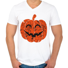 PRINTFASHION Töki - Férfi V-nyakú póló - Fehér