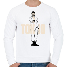 PRINTFASHION Tokio - Férfi pulóver - Fehér férfi pulóver, kardigán