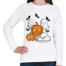 PRINTFASHION Tökös szellemek - Női pulóver - Fehér női pulóver, kardigán