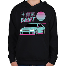 PRINTFASHION Tokyo drift - Gyerek kapucnis pulóver - Fekete