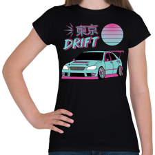 PRINTFASHION Tokyo drift - Női póló - Fekete női póló