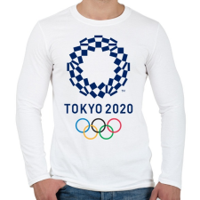 PRINTFASHION Tokyo Olimpic 2020 - Férfi hosszú ujjú póló - Fehér férfi póló