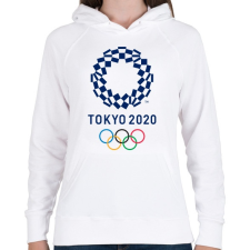 PRINTFASHION Tokyo Olimpic 2020 - Női kapucnis pulóver - Fehér női pulóver, kardigán