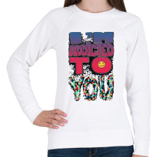 PRINTFASHION tőled vagyok fuggő - Női pulóver - Fehér női pulóver, kardigán