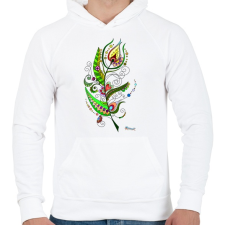 PRINTFASHION Tollpihe - Férfi kapucnis pulóver - Fehér férfi pulóver, kardigán