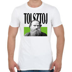 PRINTFASHION Tolsztoj - Önarckép - Férfi póló - Fehér