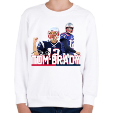 PRINTFASHION Tom Brady - Gyerek pulóver - Fehér gyerek pulóver, kardigán