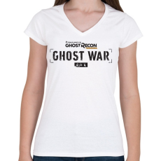 PRINTFASHION Tom Clancy's Ghost Recon WAR - Női V-nyakú póló - Fehér