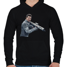 PRINTFASHION Tom Cruise - Férfi kapucnis pulóver - Fekete