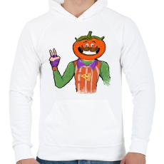 PRINTFASHION Tomatohead - Fortnite - Férfi kapucnis pulóver - Fehér