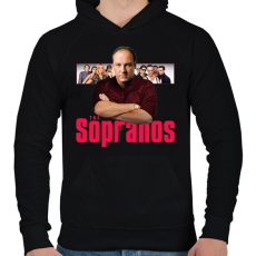 PRINTFASHION Tony Soprano - Férfi kapucnis pulóver - Fekete