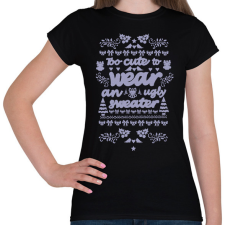 PRINTFASHION too cute - Női póló - Fekete női póló