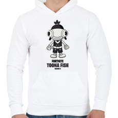 PRINTFASHION Toona Fish - Fortnite Season 8 - Férfi kapucnis pulóver - Fehér